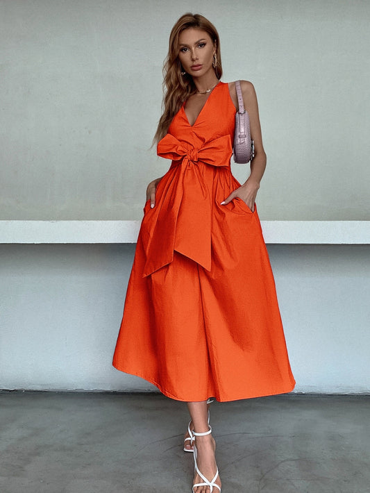 Big Bow Backless Dress