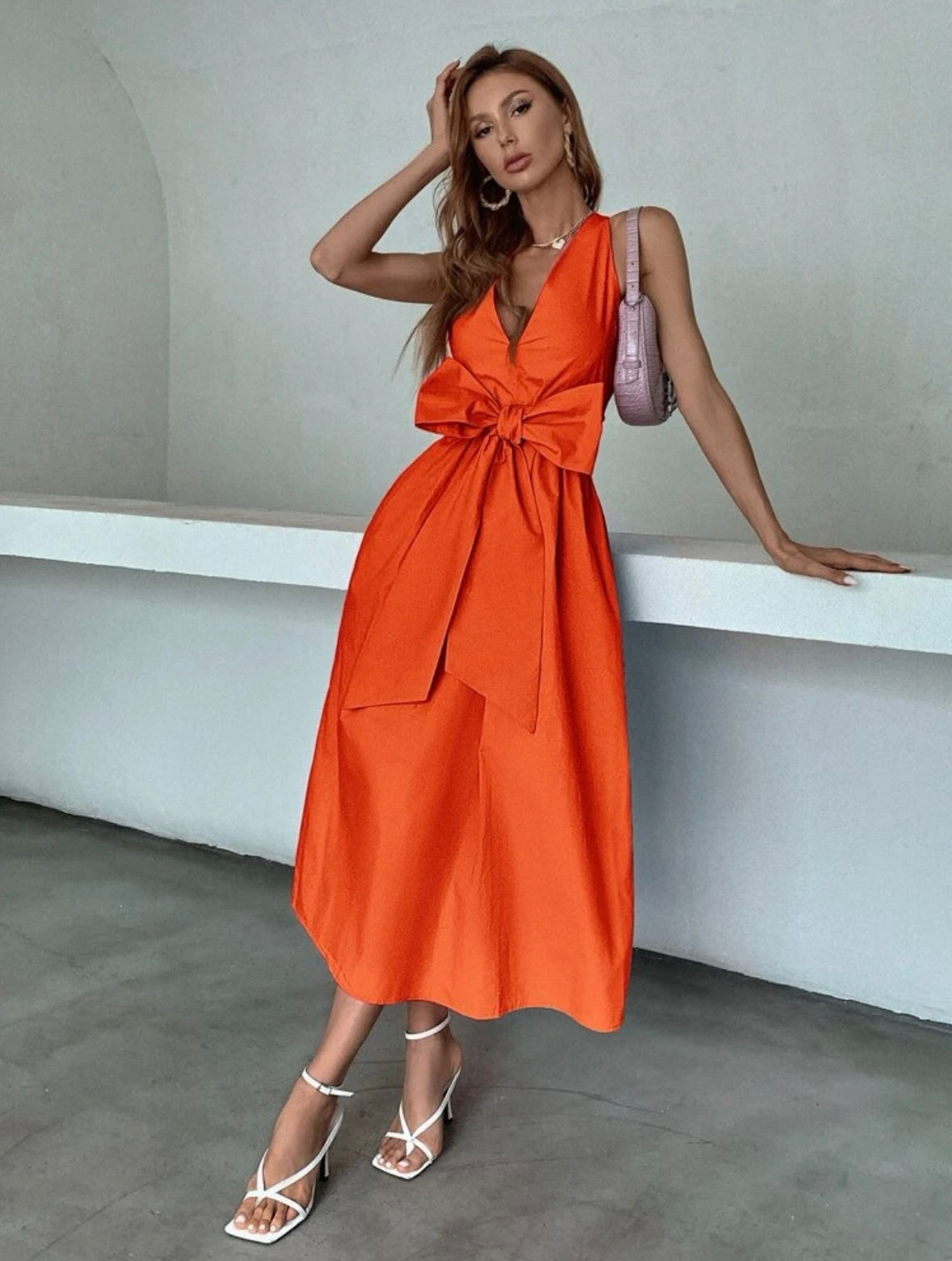 Big Bow Backless Dress