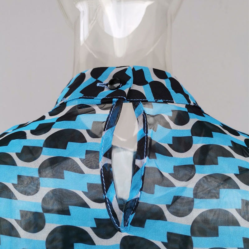 Halter Neckline High-Waist Chiffon Dress