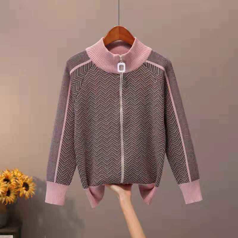 Zigzag Patchwork Knitted Tracksuit