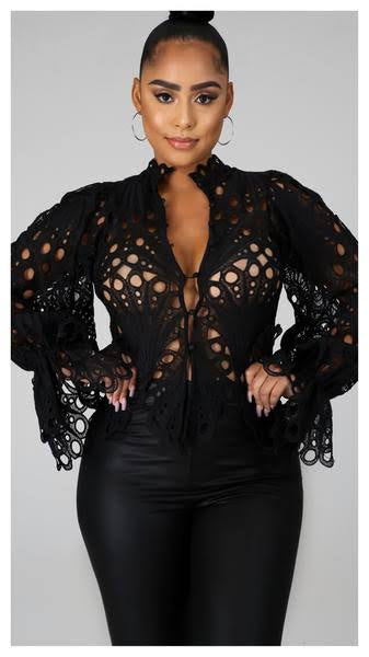 Butterfly Lace-Me Blouse
