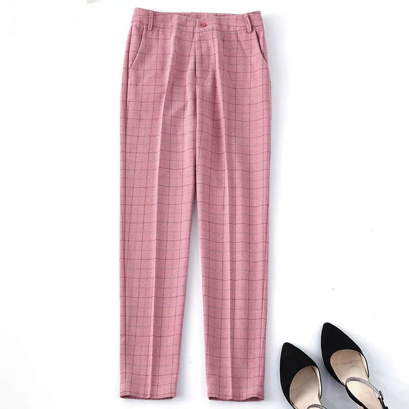 Plaid Formal Slim Fit Suit