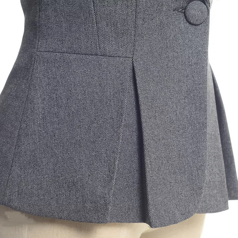 Uniform Design Notched Collar Slim Fit Suit