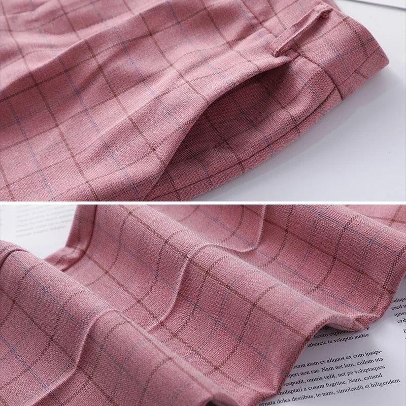 Plaid Formal Slim Fit Suit