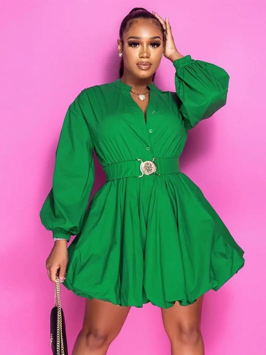 Bubble Gown Casual Mini Dress