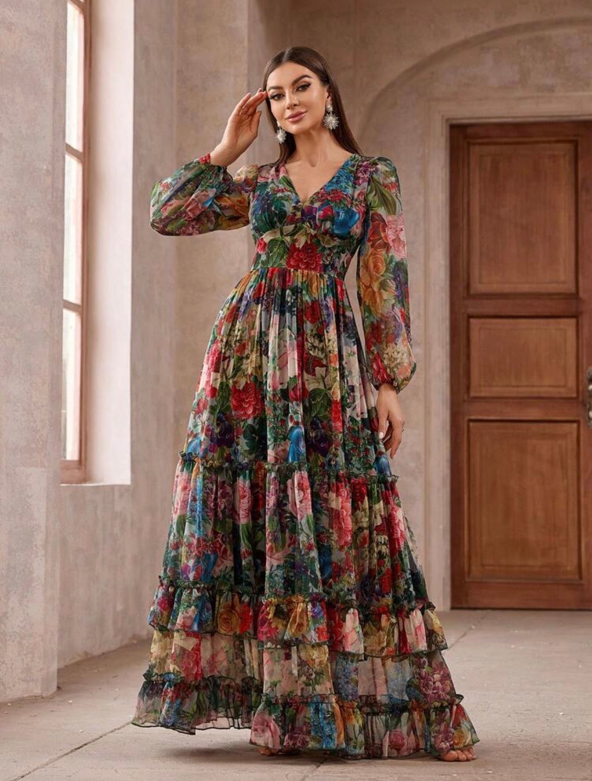 Enchanted Rose Maxi Dress