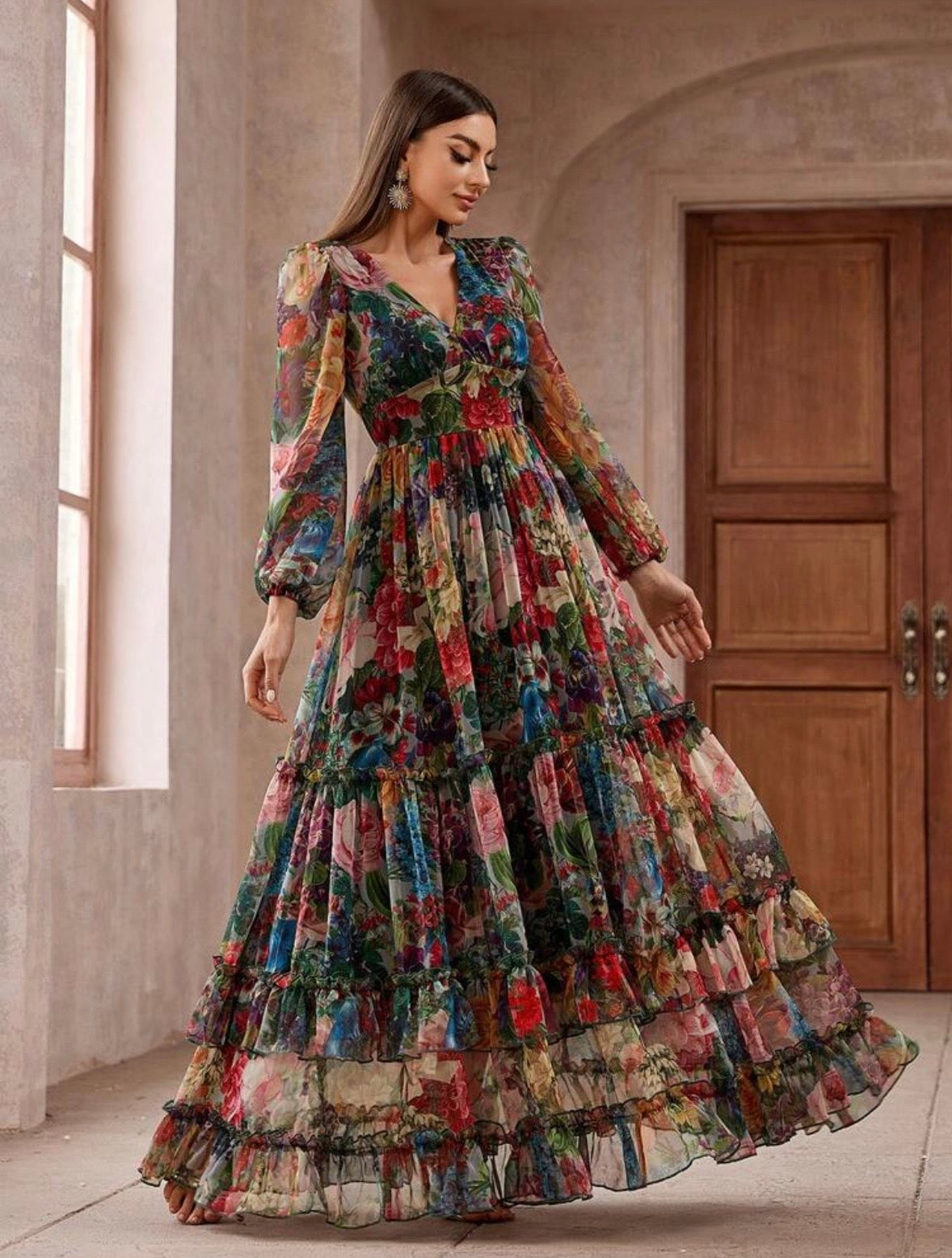 Enchanted Rose Maxi Dress
