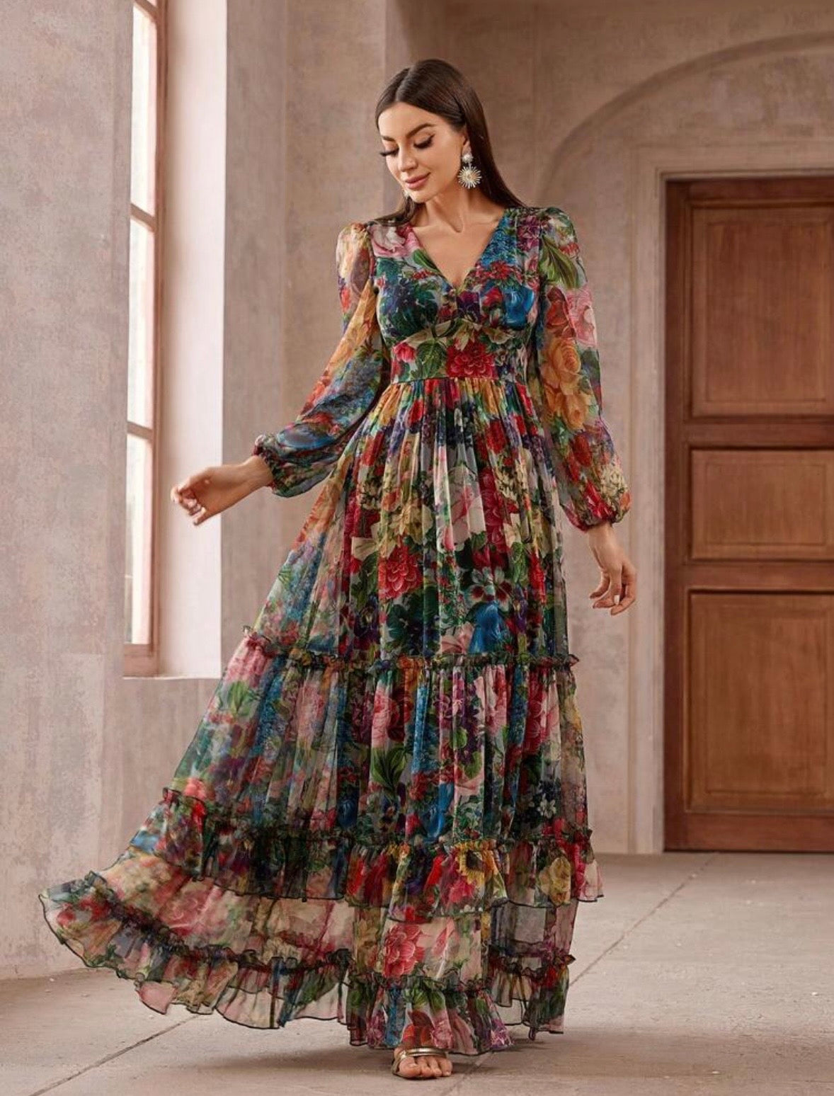 Enchanted Rose Maxi Dress
