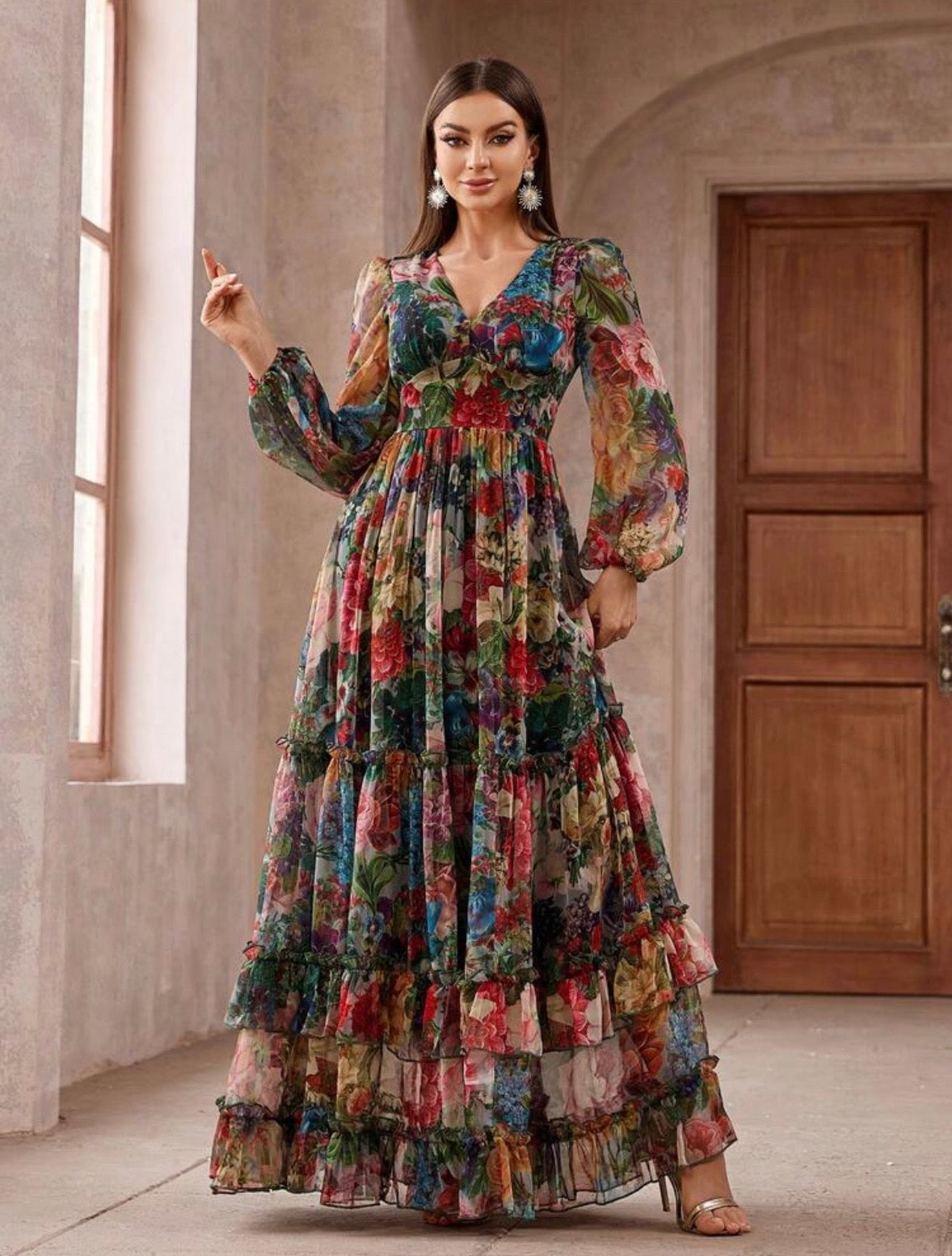 Enchanted Rose Maxi Dress