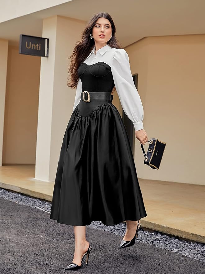 High Waist Satin Maxi Skirt