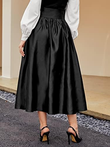 High Waist Satin Maxi Skirt