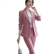 Load image into Gallery viewer, Plaid Formal Slim Fit Suit