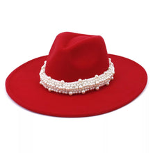 Load image into Gallery viewer, Pearls Fedora Hat
