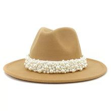 Load image into Gallery viewer, Pearls Fedora Hat